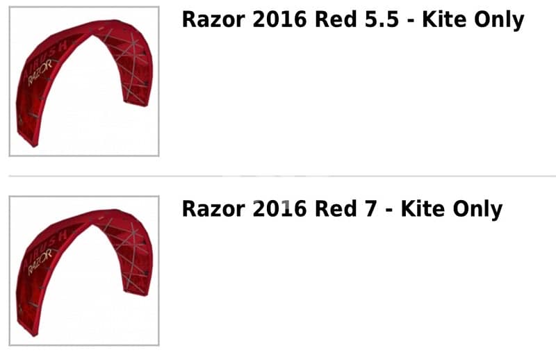 Airush Razors Kites - 7m and 5.5m 1