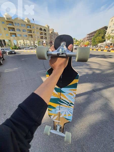 Longboard 100 drop - floral |  سكيت بورد 100 دروب + توصيل مجاني 1