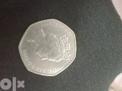 عملة الملكة اليزابيث 50 بنس 1997 0