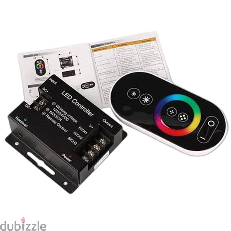 RGB LED controller with wireless touch remote 7