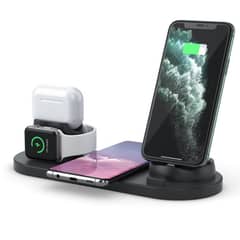 dock Wireless Charger, 6 in 1 Wireless Fast Charging