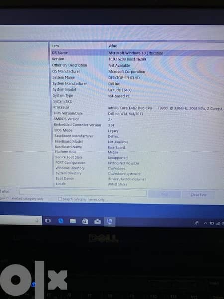 laptop Dell latitude E6400 ,( 8g , 750 hdd , cd , T 9900 processor ) 9