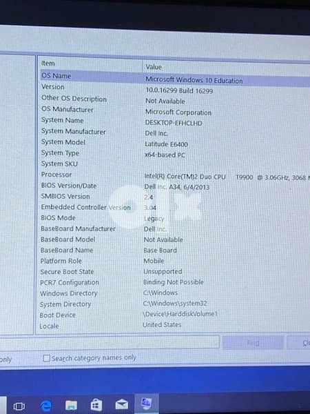 laptop Dell latitude E6400 ,( 8g , 750 hdd , cd , T 9900 processor ) 12