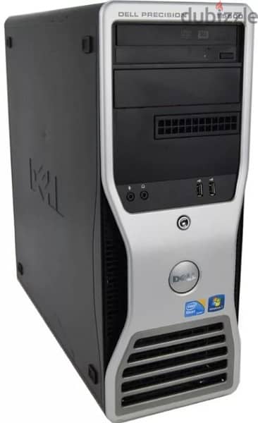 كمبيوتر سيرفر T5500 Dil و شاشة 24 ديل هارد تيرا - Computer Dell T5500
