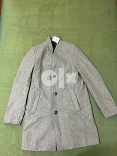 Original Grey H&M Coat Size 48 New with its price (AED 400)