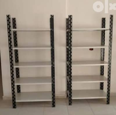 استاند مكون من ٥ ارفف صاج و قوايم معدن بيور للمكاتب والشركات