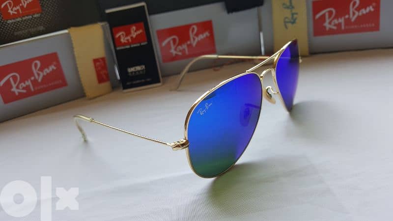 Rayban aviator blue flash color special 1