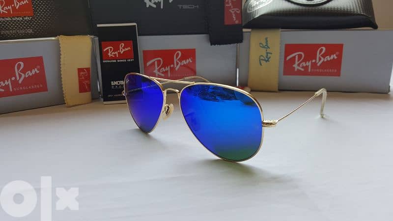 Rayban aviator blue flash color special 2
