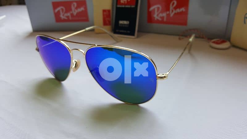 Rayban aviator blue flash color special 5