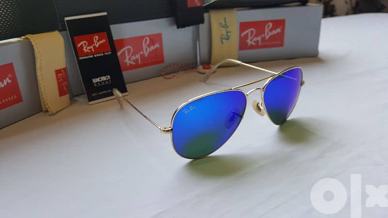 Rayban aviator blue flash color special 6