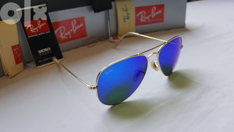 Rayban aviator blue flash color special 7