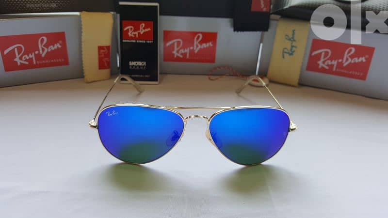 Rayban aviator blue flash color special 9