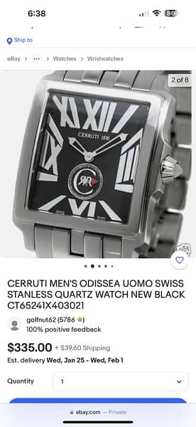 Pre-owned Cerruti Men's Odissea Uomo Swiss Stanless Quartz 7