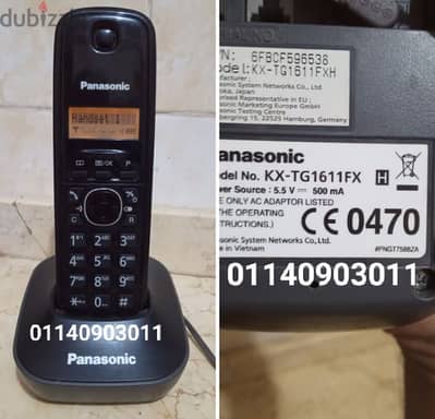 تليفون لاسلكي بناسونيك KX-TG1611FX  مستعمل وارد اوربي بحالة ممتازة