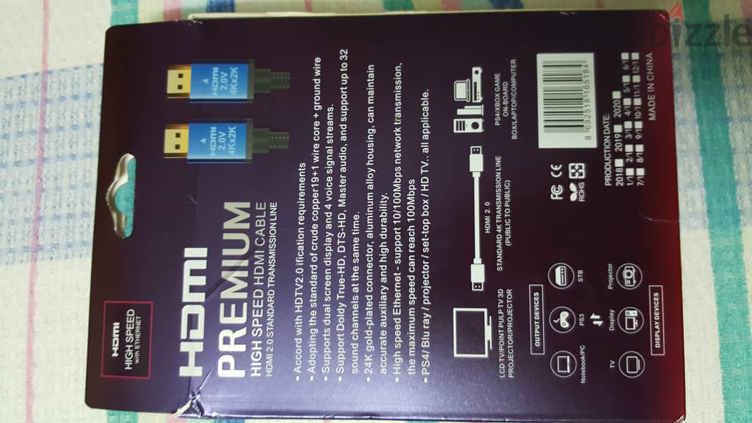 Cables HDMI original 4K 1