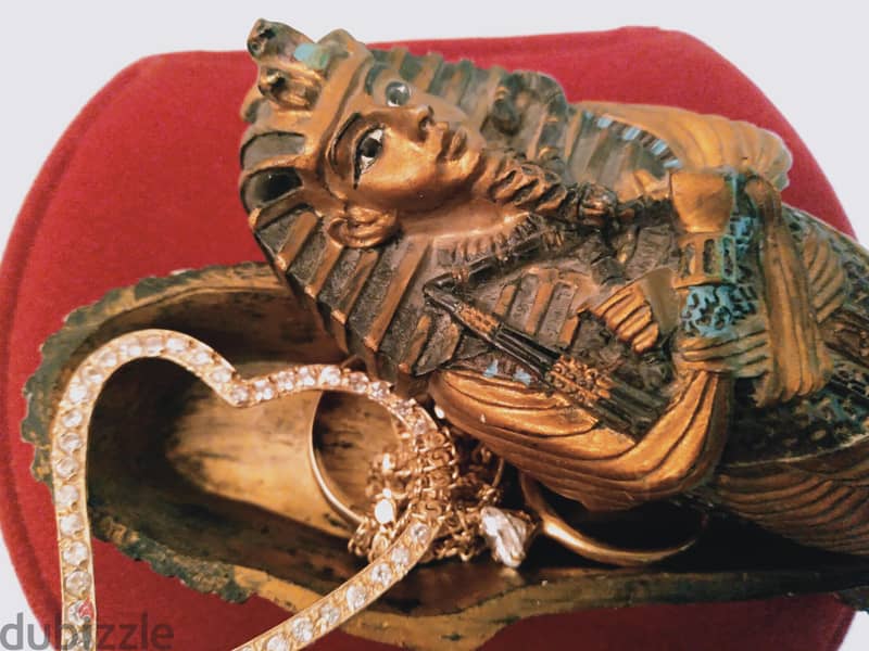 تابوت فرعوني ديكور من الستينيات 3*12 سم ( التابوت مع الغطاء ) 4