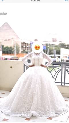 فستان زفاف  معاة طرحة تلاتة متر 0