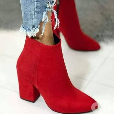 Winter 5cm heels red boots