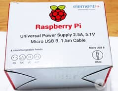 Raspberry Pi 4 Model B Official PSU, USB-C, 5.1V, 3A شاحن راسبري 0