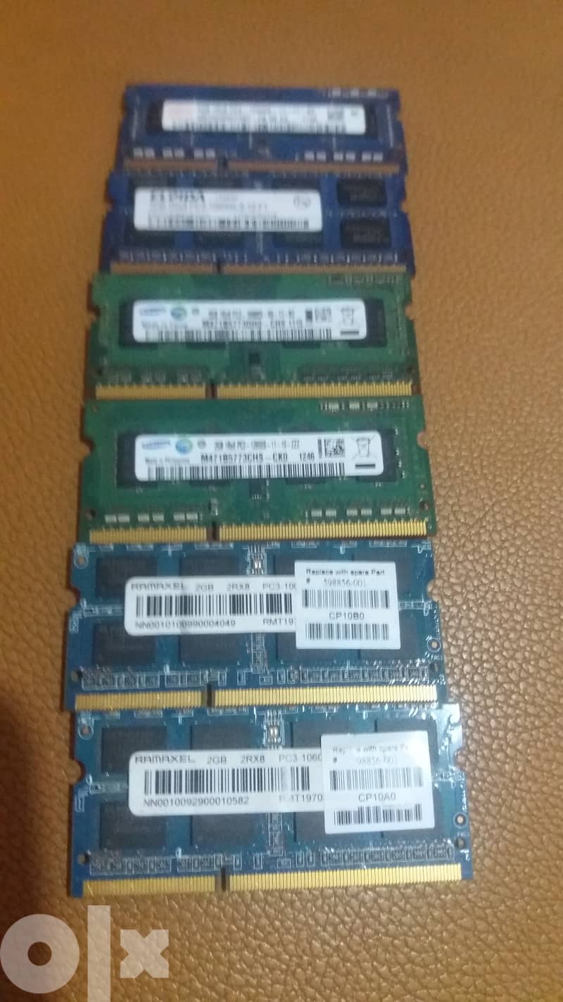 4 جيجا قطعتين DDR3  كل قطعة 2 جيجا 1