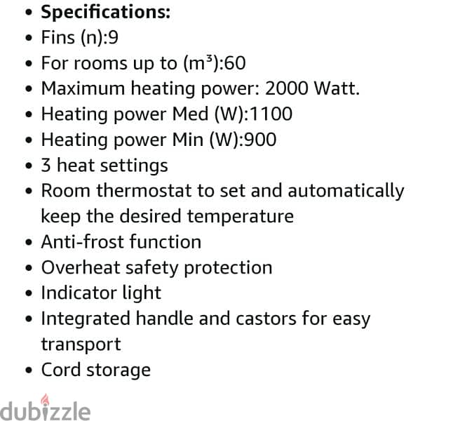 Oil Heater Delonghi  دفاية زيت ديلونجي 9 ريشة 8