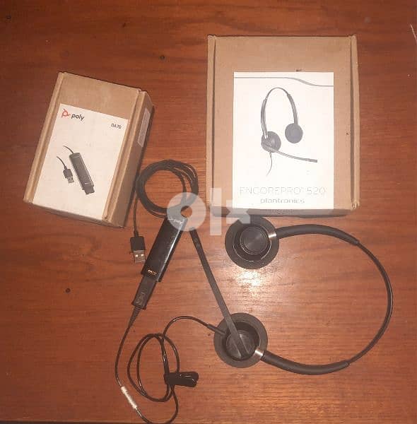 سماعه  usb Plantronics ENCOREPRO520 call center +amp 1