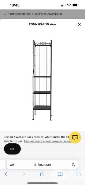 IKEA black shelving unit