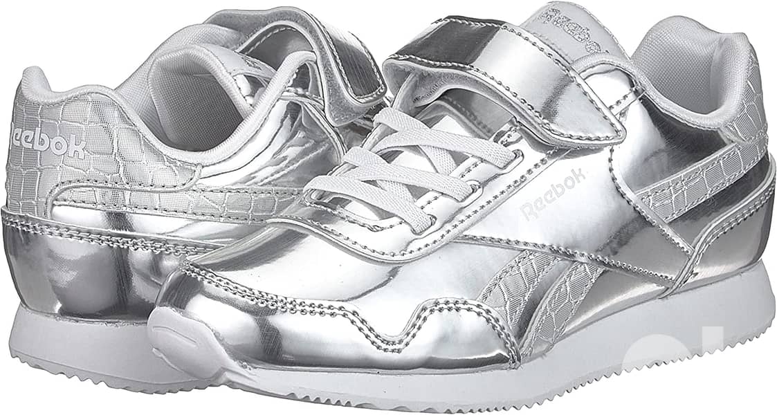 reebok shoes size 34 EU royal sneaker silver  ريبوك بناتي اطفال اصلي 1