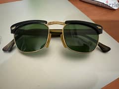 sunglasses clubmaster gold plated small نضارة شمس مطلية دهب سمول 0