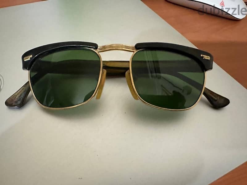 sunglasses clubmaster gold plated small نضارة شمس مطلية دهب سمول 0