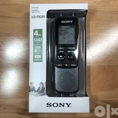 Sony Voice Recorder (4GB, ICD-PX240)مسجل صوت سونى اصلى بسعر رائع