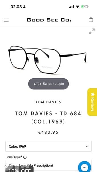 Tom Davies eyewear glass 0