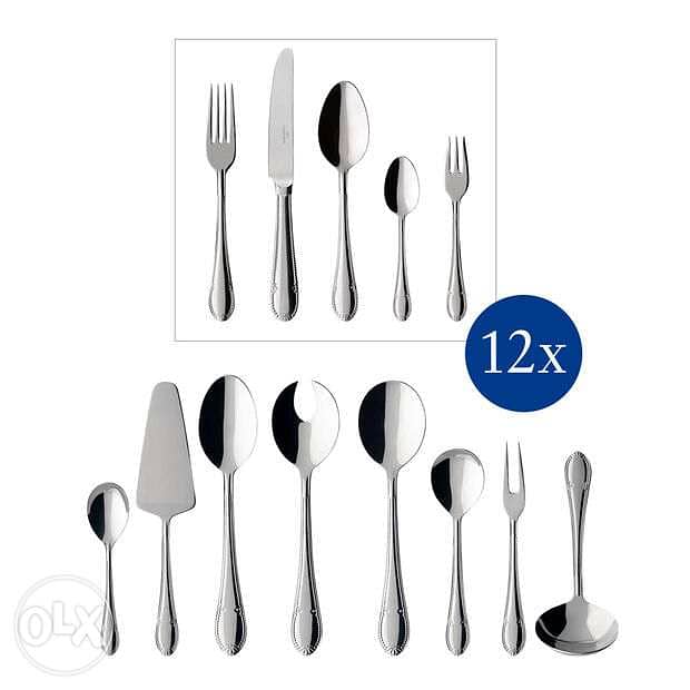 Brand New 68 piece Sealed Villeroy & Boch Mademoiselle cutlery set 5