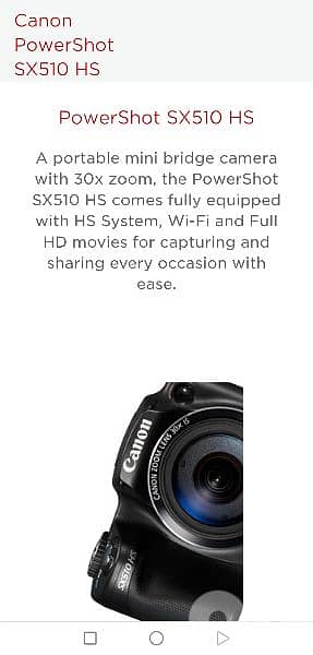 Canon SX510 HS  Camera 4