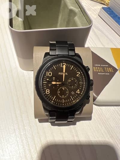 Fossil watch Bronson Chronograph Black Stainless Steel Watch