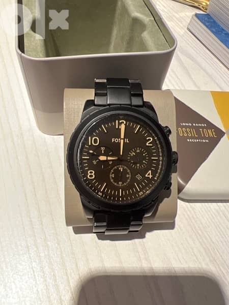 Fossil watch Bronson Chronograph Black Stainless Steel Watch 0