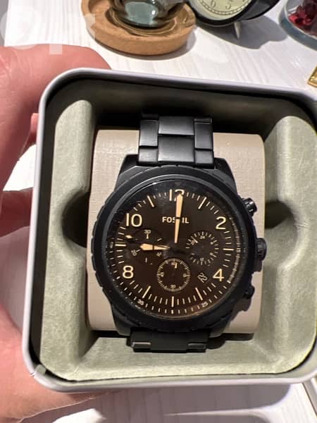 Fossil watch Bronson Chronograph Black Stainless Steel Watch 1