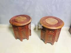 Wooden hand carved tables 0