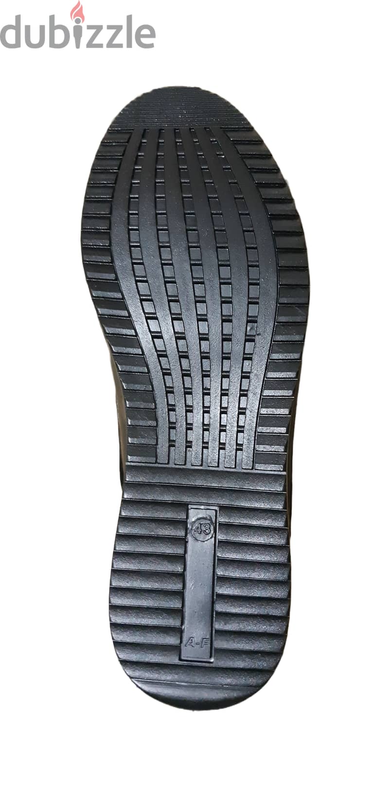 حذاء جلد بمقدمة مستديرة ورباط للرجال، لون أسود 6