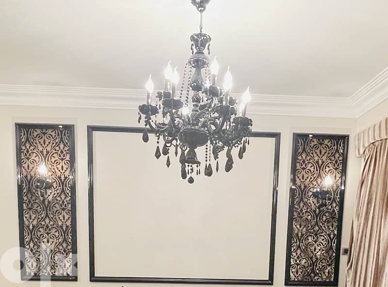 Rare black crystal Chandelier for sale 0