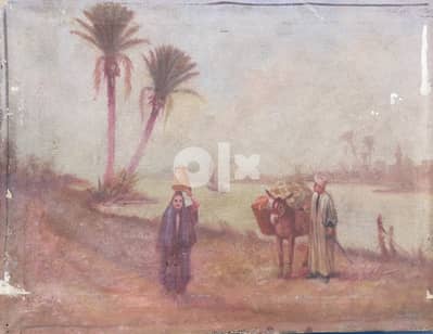 Youssef Kamel 1890 -1971 oil painting on canvas لوحة زيت ل  يوسف كامل