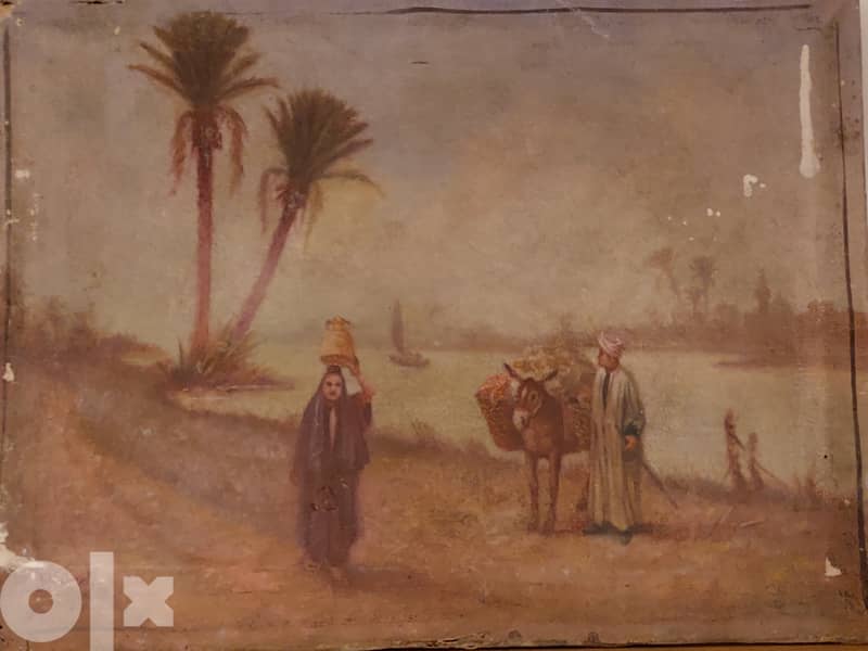 Youssef Kamel 1890 -1971 oil painting on canvas لوحة زيت ل  يوسف كامل 1