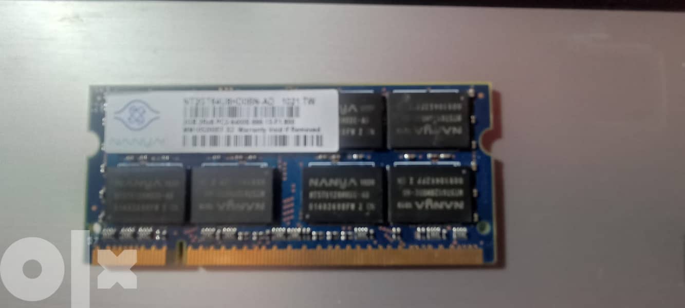 رامات لاب توب اصلية  DDR2 2G 1