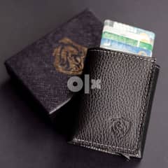 محفظه رجالي جلد طبيعي RFID لحماية بطاقات الفيزا من السرقة