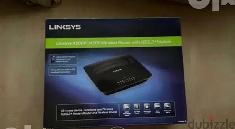 Linksys X1000 N300 Wireless Router ADSL2+ ipad iphone 2