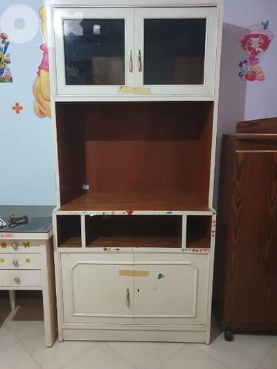 مكتبة ودولاب للاطفال خشب