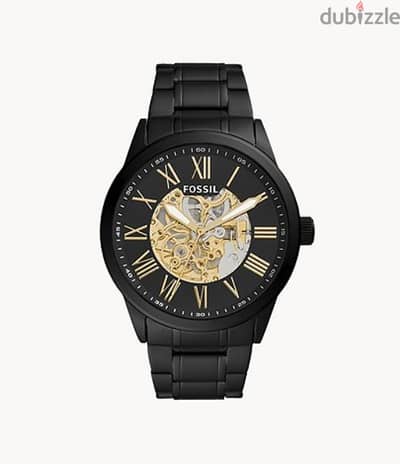 Fossil Flynn Automatic Black Stainless Steel Watch