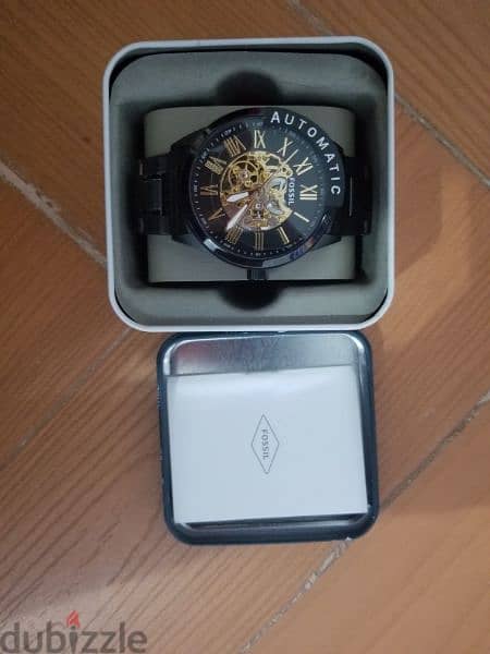 Fossil Flynn Automatic Black Stainless Steel Watch 1