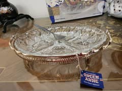 Queen Anne Silver Plated Oval Hors d'oeuvre/Side Handles/Forks/Royal 0