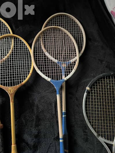 4 Badminton & 2 Tennis Used Rackets